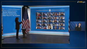Vice President Kamala Harris greets Commission on Asian Americans, Native Hawaiians, and Pacific Islanders