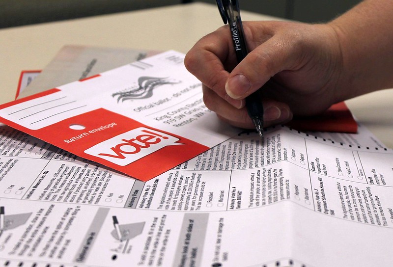 Voting ballot Washington State