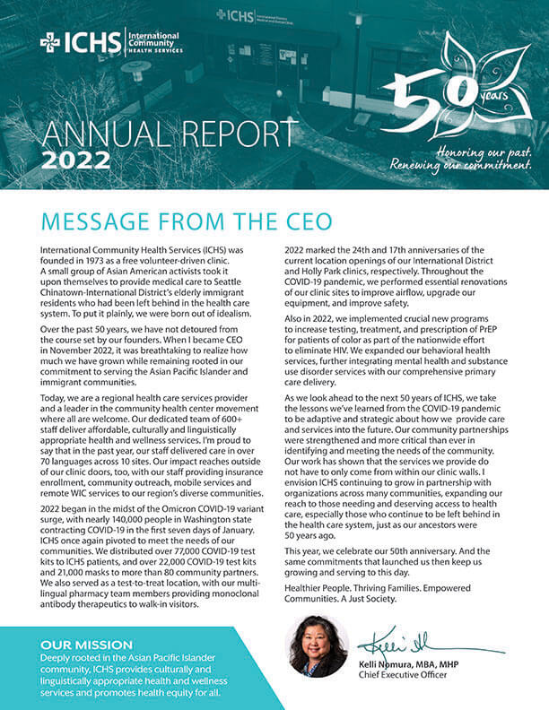 2022 ICHS annual report