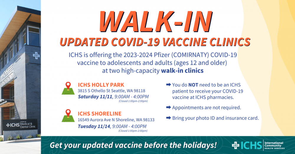 Walk In Updated COVID-19 Vaccine Clinics ICHS